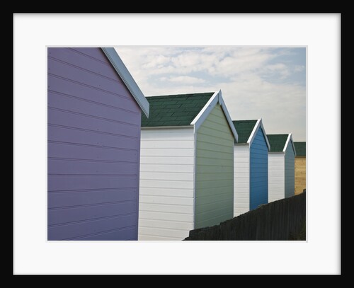 Beach huts in a row, close-up by Assaf Frank